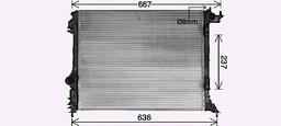 Radiateur, refroidissement du moteur AVA QUALITY COOLING RT2645