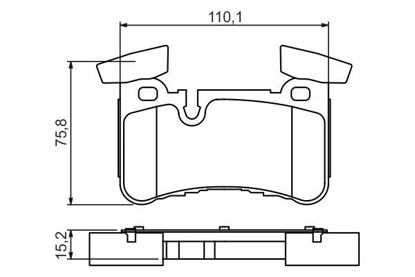 Kit de plaquettes de frein, frein à disque BOSCH 0 986 494 411