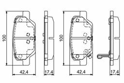 Kit de plaquettes de frein, frein à disque BOSCH 0986495393
