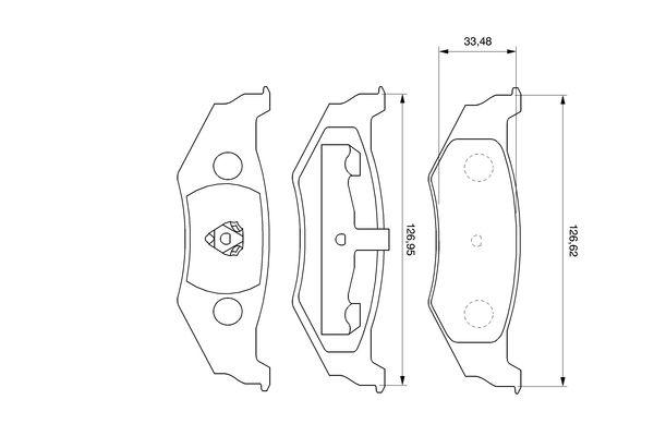 Kit de plaquettes de frein, frein à disque BOSCH 0 986 424 585
