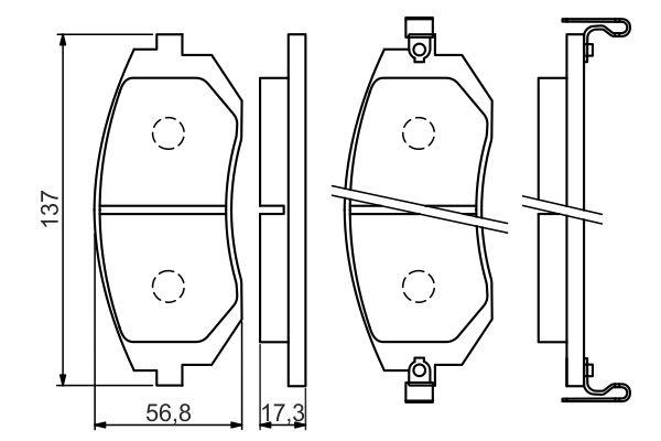 Kit de plaquettes de frein, frein à disque BOSCH 0 986 494 558