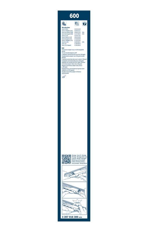 Balai d'essuie-glace BOSCH 3 397 018 300
