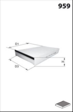 Filtre, air de l'habitacle MECAFILTER ELR7290