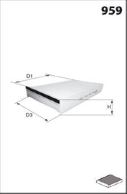 Filtre, air de l'habitacle MECAFILTER ELR7290