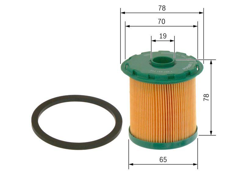 Filtre à carburant BOSCH 1 457 431 712