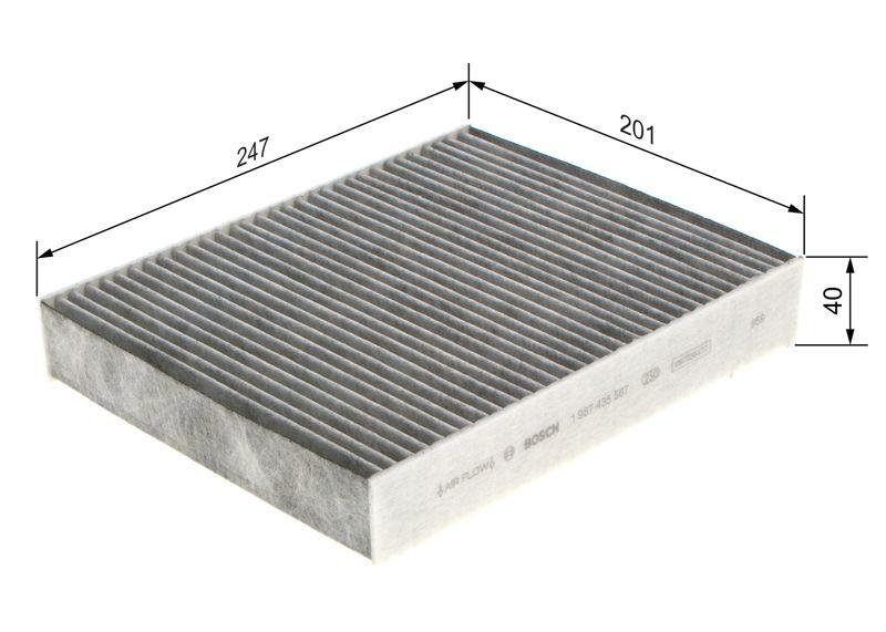 Filtre, air de l'habitacle BOSCH 1 987 435 567