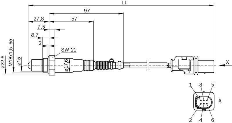Sonde lambda BOSCH 0 258 017 025