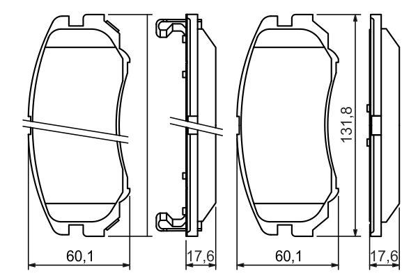 Kit de plaquettes de frein, frein à disque BOSCH 0986424815
