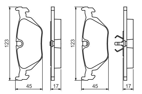 Kit de plaquettes de frein, frein à disque BOSCH 0 986 460 964