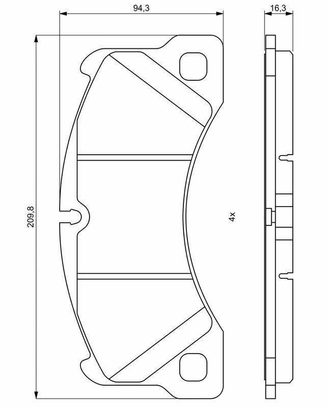 Kit de plaquettes de frein, frein à disque BOSCH 0986494787