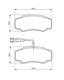 Kit de plaquettes de frein, frein à disque BOSCH 0986494391