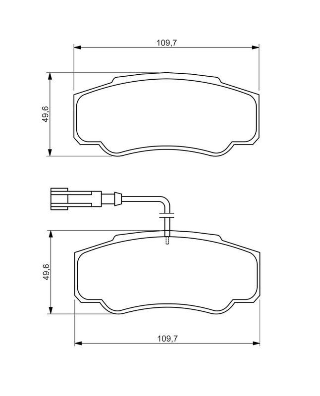 Kit de plaquettes de frein, frein à disque BOSCH 0986494391
