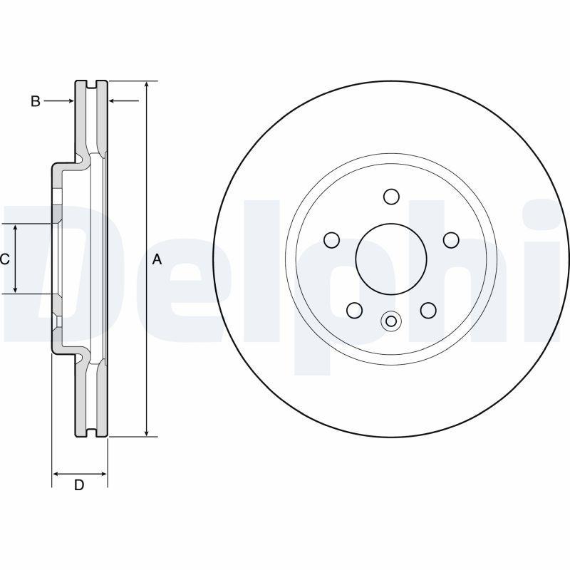 Disque de frein DELPHI BG4783C