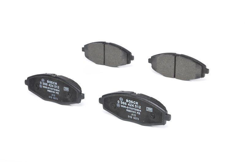 Kit de plaquettes de frein, frein à disque BOSCH 0 986 424 512