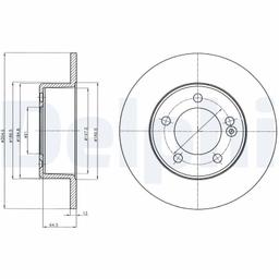 Disque de frein DELPHI BG4321