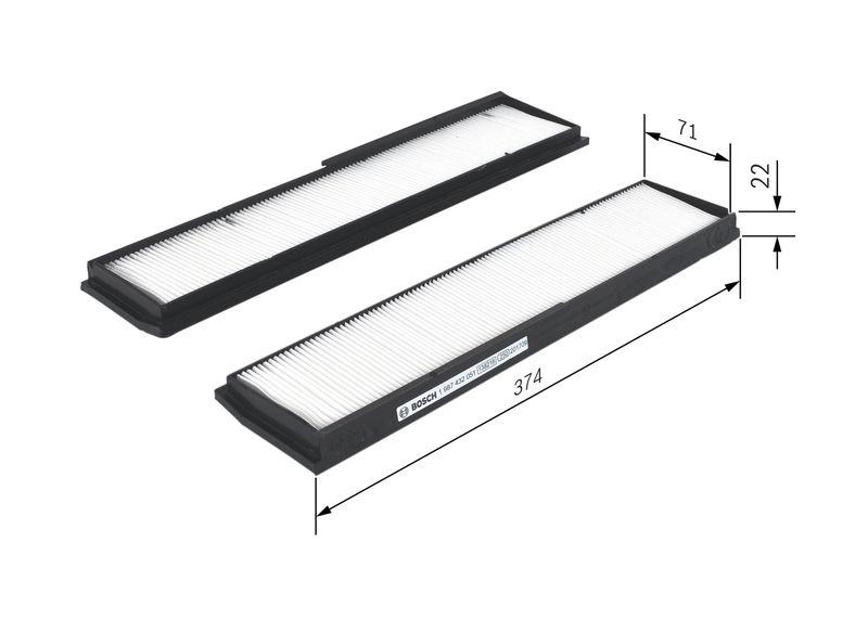 Filtre, air de l'habitacle BOSCH 1987432051