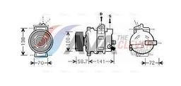 Compresseur, climatisation AVA QUALITY COOLING AIAK279