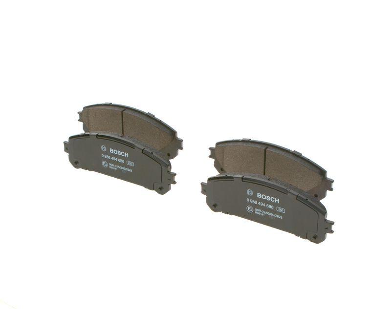 Kit de plaquettes de frein, frein à disque BOSCH 0 986 494 686