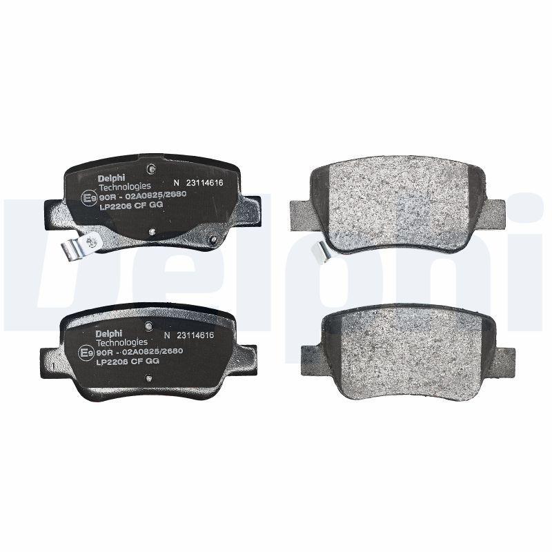 Kit de plaquettes de frein, frein à disque DELPHI LP2206