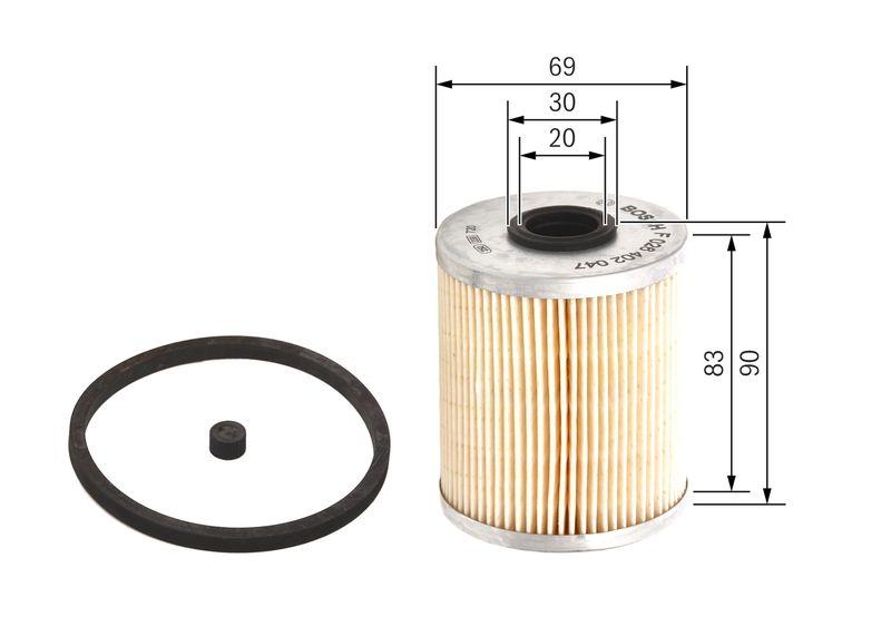 Filtre à carburant BOSCH F 026 402 047