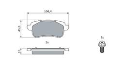 Kit de plaquettes de frein, frein à disque BOSCH 0986494723