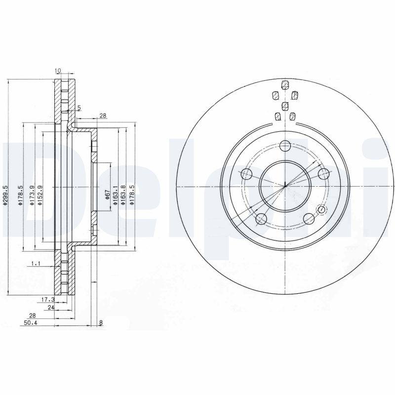 Disque de frein DELPHI BG3838