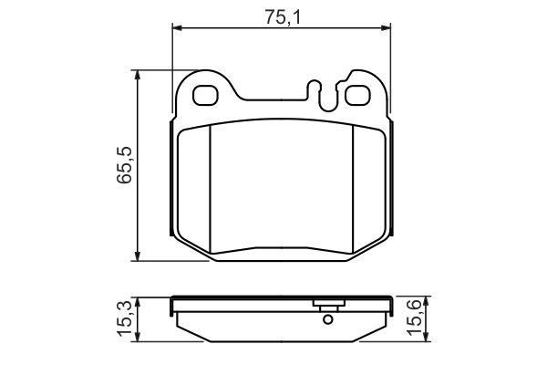 Kit de plaquettes de frein, frein à disque BOSCH 0 986 494 410