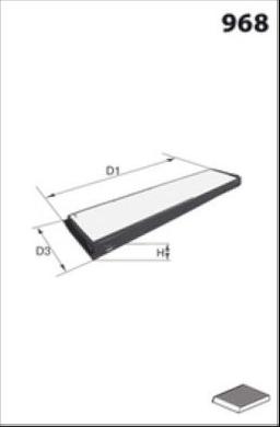 Filtre, air de l'habitacle MECAFILTER ELR7138