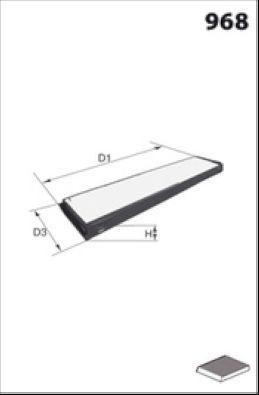 Filtre, air de l'habitacle MECAFILTER ELR7138