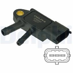 Capteur, pression des gaz échappement DELPHI DPS00007