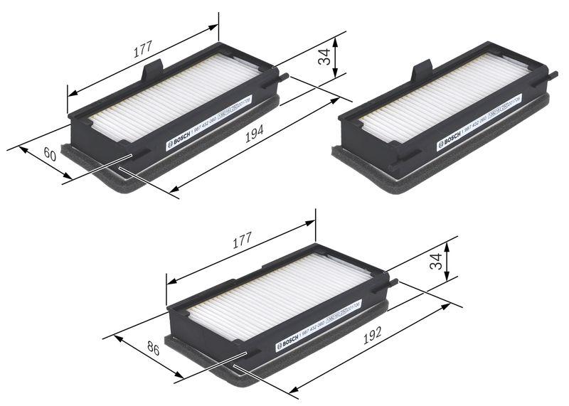Filtre, air de l'habitacle BOSCH 1987432060