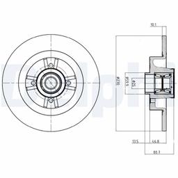 Disque de frein DELPHI BG9032RS