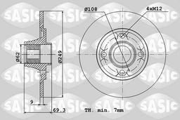 Disque de frein SASIC 6100004