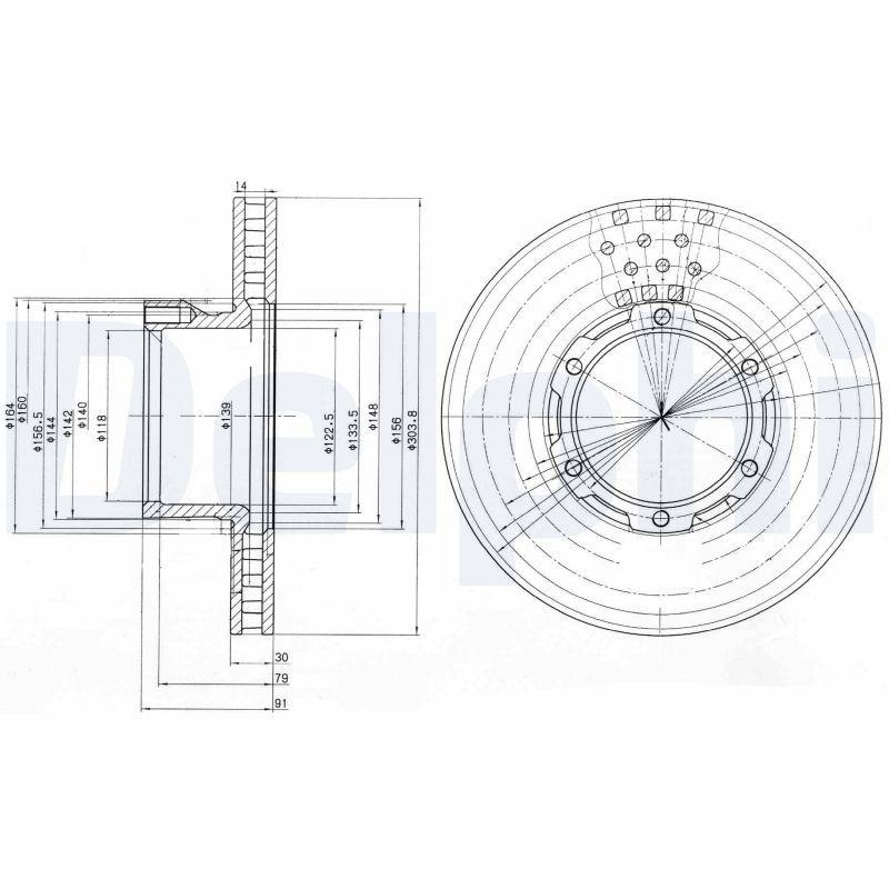 Disque de frein DELPHI BG473