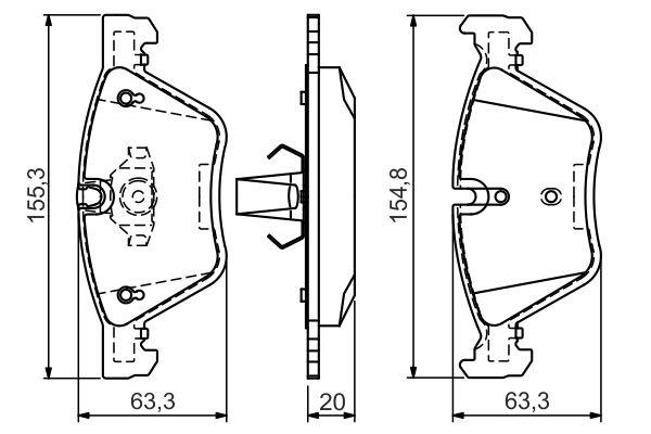 Kit de plaquettes de frein, frein à disque BOSCH 0 986 494 118