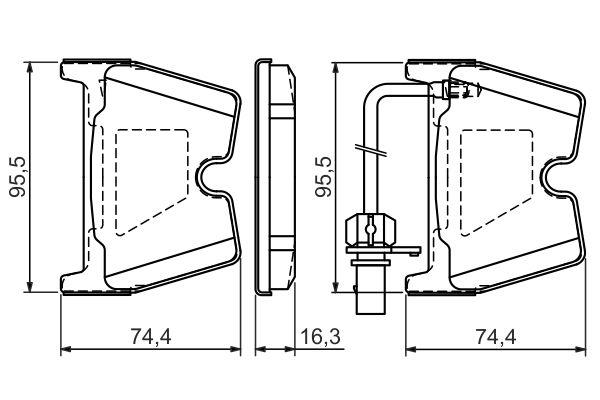 Kit de plaquettes de frein, frein à disque BOSCH 0 986 494 216