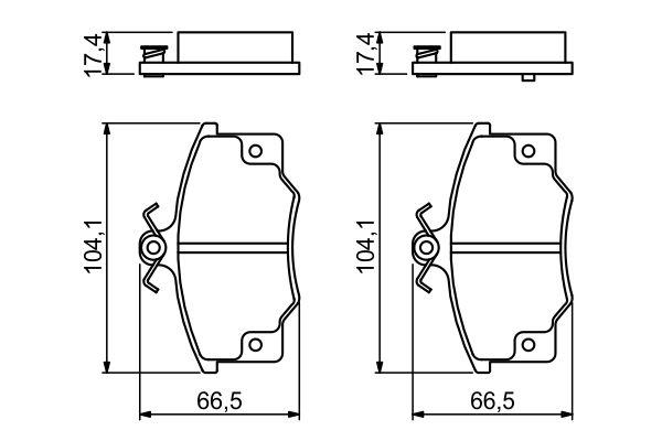 Kit de plaquettes de frein, frein à disque BOSCH 0 986 468 380
