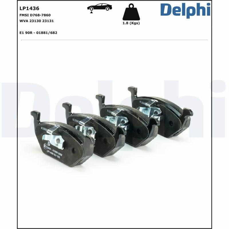 Kit de plaquettes de frein, frein à disque DELPHI LP1436