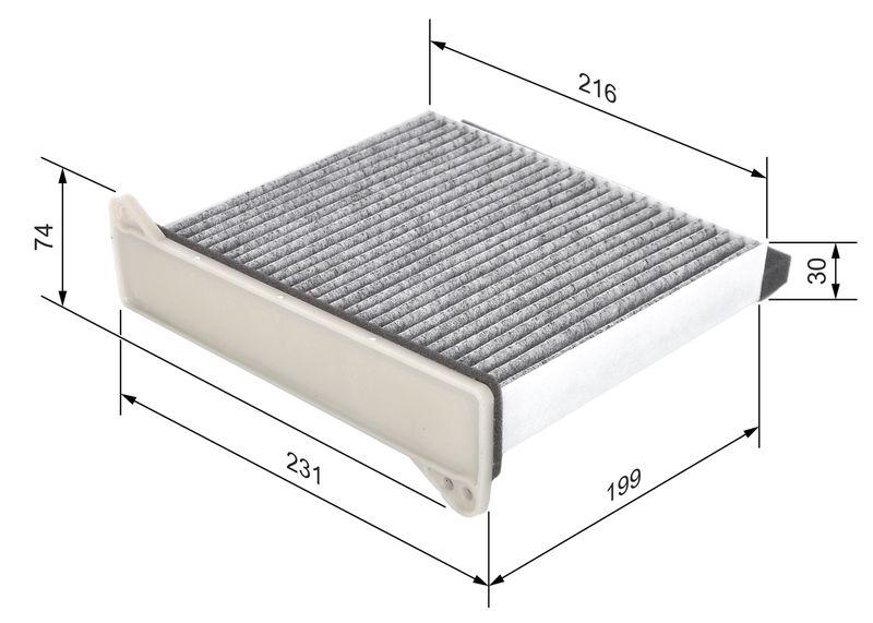 Filtre, air de l'habitacle BOSCH 1 987 432 426