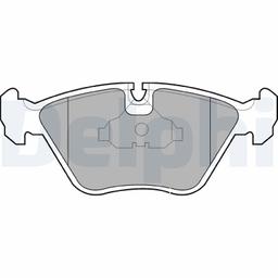 Kit de plaquettes de frein, frein à disque DELPHI LP602
