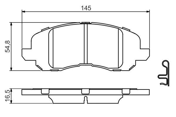 Kit de plaquettes de frein, frein à disque BOSCH 0 986 494 575