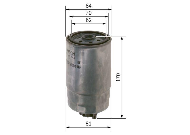 Filtre à carburant BOSCH F 026 402 048