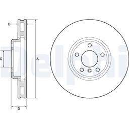 Disque de frein DELPHI BG9155C