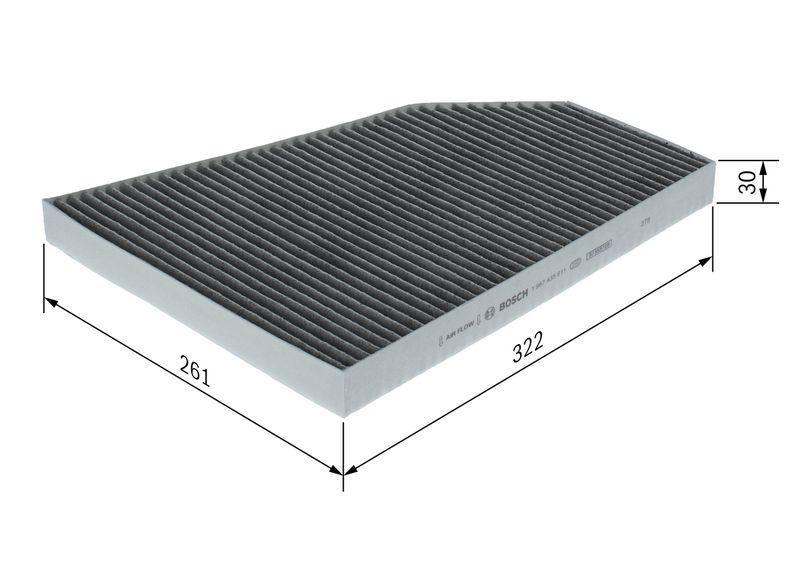 Filtre, air de l'habitacle BOSCH 1987435611