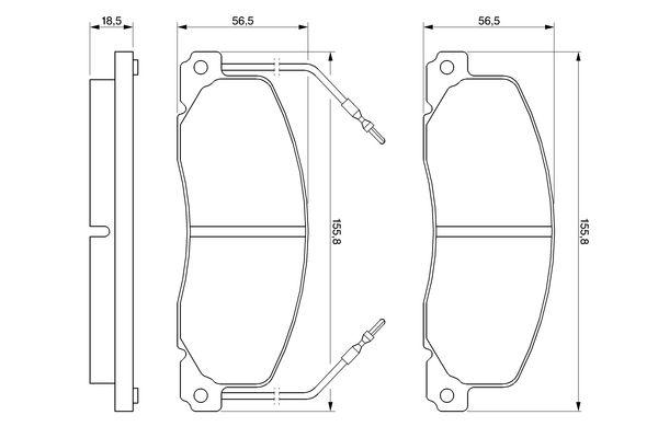 Kit de plaquettes de frein, frein à disque BOSCH 0 986 460 946
