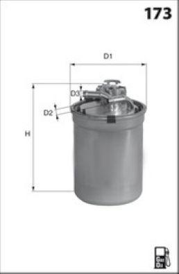 Filtre à carburant MECAFILTER ELG5386