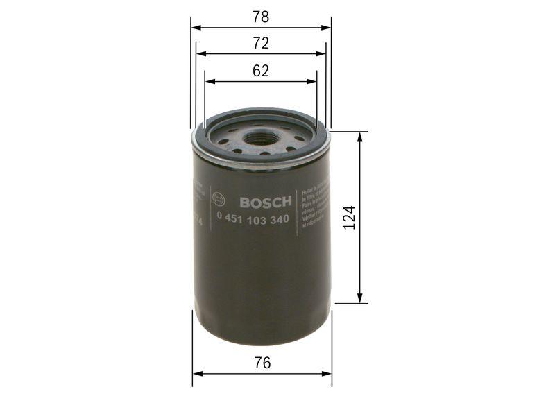 Filtre à huile BOSCH 0451103340