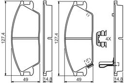 Kit de plaquettes de frein, frein à disque BOSCH 0986494620