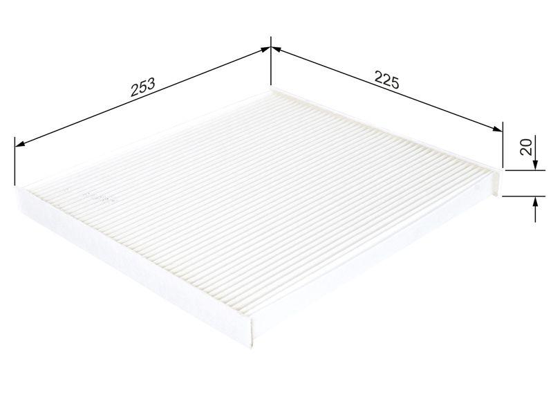 Filtre, air de l'habitacle BOSCH 1987432269