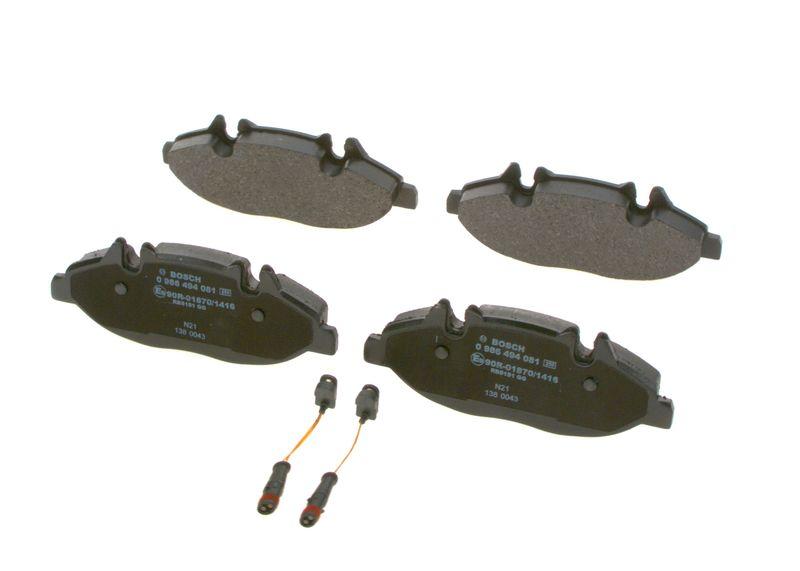 Kit de plaquettes de frein, frein à disque BOSCH 0 986 494 081